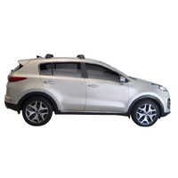 Prorack Silver 2 Bar Aero Flush Bar kit to suit Kia Sportage Steel Roof 5dr SUV (2016 - 7/2018)
