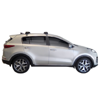 Prorack Black 2 Bar Aero Through Bar kit to suit Kia Sportage Steel Roof 5dr SUV (2016 - 7/2018)