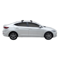 Prorack Silver 2 Bar Aero Flush Bar kit to suit Hyundai Elantra 4dr Sedan (2/2016 - Current)