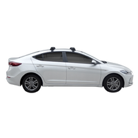 Prorack Black 2 Bar Aero Through Bar kit to suit Hyundai Elantra 4dr Sedan (2/2016 - Current)