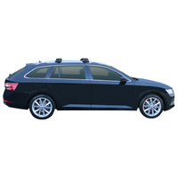 Prorack Silver 2 Bar Aero Flush Bar kit to suit Skoda Superb 5dr Wagon (2015 - Current)