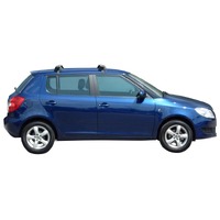 Prorack Silver 2 Bar Aero Through Bar kit to suit Skoda Fabia 5dr Hatch (2007 - 2014)