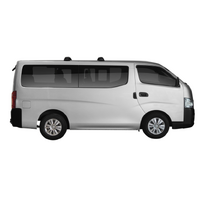 Prorack Black 2 Bar Aero Through Bar kit to suit Nissan NV350 Low Roof 5dr Van (2012 - Current)