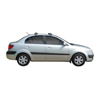 Prorack Silver 2 Bar Aero Flush Bar kit to suit Kia Rio 4dr Sedan (2005 - 2011)