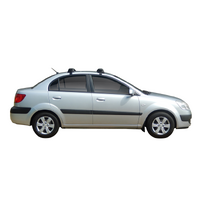 Prorack Black 2 Bar Aero Through Bar kit to suit Kia Rio 4dr Sedan (2005 - 2011)