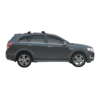 Prorack Black 2 Bar Aero Through Bar kit to suit Holden Captiva LT/LTZ 5dr SUV (2016 - 2020)