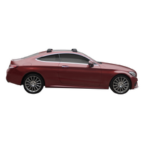 Prorack Black 2 Bar Aero Flush Bar kit to suit Mercedes-Benz C-Class W205 Glass Roof 2dr Coupe (2016 - Current)