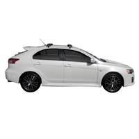 Prorack Silver 2 Bar Aero Flush Bar kit to suit Mitsubishi Lancer 5dr Hatch (9/2007 - 2016)