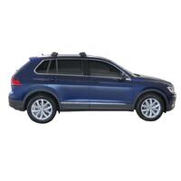 Prorack Silver 2 Bar Aero Flush Bar kit to suit Volkswagen Tiguan 5dr SUV (9/2016 - Current)