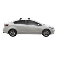 Prorack Silver 2 Bar Aero Flush Bar kit to suit Kia Cerato 4dr Sedan (2013 - 6/2018)