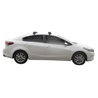 Prorack Black 2 Bar Aero Through Bar kit to suit Kia Cerato 4dr Sedan (2013 - 6/2018)