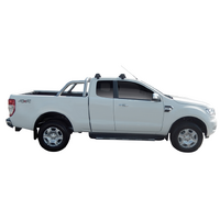 Prorack Black 2 Bar Aero Through Bar kit to suit Ford Ranger Super Cab 4dr Ute (2012 - 2022)