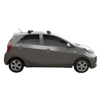 Prorack Silver 2 Bar Aero Through Bar kit to suit Kia Picanto 5dr Hatch (2015 - 2017)
