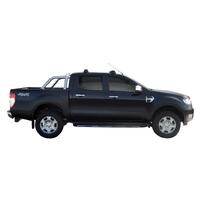 Prorack Black 2 Bar Aero Through Bar kit to suit Ford Ranger Double Cab 4dr Ute (11/2011 - 6/2022)