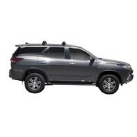 Prorack Black 2 Bar Heavy Duty Through Bar kit to suit Toyota Fortuner GXL/Limited 5dr SUV (2015 - Current)
