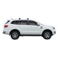 Prorack Silver 2 Bar Aero Through Bar kit to suit Ford Everest 5dr SUV (2015 - 9/2022)