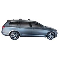 Prorack Silver 2 Bar Aero Through Bar kit to suit Volkswagen Passat 5dr Wagon (5/2015 - Current)