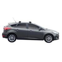 Prorack Silver 2 Bar Aero Through Bar kit to suit Ford Focus 5dr Hatch (9/2015 - 2018)