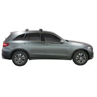 Prorack Silver 2 Bar Aero Flush Bar kit to suit Mercedes-Benz GLC 5dr SUV (2015 - 5/2022)