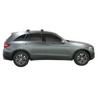 Prorack Silver 2 Bar Aero Through Bar kit to suit Mercedes-Benz GLC 5dr SUV (2015 - 5/2022)