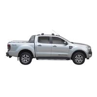 Prorack Silver 2 Bar Aero Flush Bar kit to suit Ford Ranger Wildtrak 4dr Ute (2012 - 6/2022)