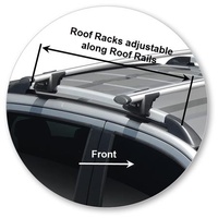 Yakima Black 2 Bar Roof Rack - Ford Ranger Wildtrak 4dr Ute 1/15 - On (S17Y &amp; K328)