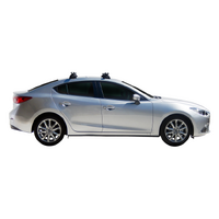 Prorack Silver 2 Bar Heavy Duty Through Bar kit to suit Mazda 3 4dr Sedan (2016 - 3/2019)