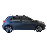 Prorack Silver 2 Bar Aero Through Bar kit to suit Kia Rio 5dr Hatch (2017 - Current)