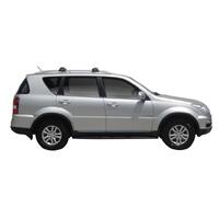 Prorack Silver 2 Bar Aero Flush Bar kit to suit SsangYong Rexton 5dr SUV (2012 - 2017)