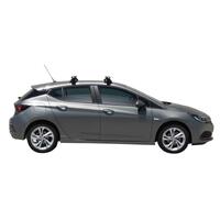 Prorack Silver 2 Bar Heavy Duty Through Bar kit to suit Holden Astra 5dr Hatch (2017 - 2020)