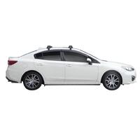 Prorack Silver 2 Bar Aero Flush Bar kit to suit Subaru Impreza 4dr Sedan (2/2017 - Current)