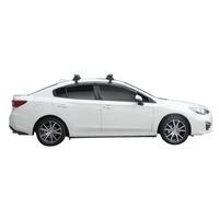 Prorack Black 2 Bar Heavy Duty Through Bar kit to suit Subaru Impreza 4dr Sedan (2/2017 - Current)