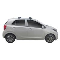 Prorack Silver 2 Bar Aero Flush Bar kit to suit Kia Picanto 5dr Hatch (2017 - Current)