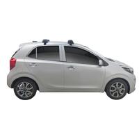 Prorack Silver 2 Bar Aero Through Bar kit to suit Kia Picanto 5dr Hatch (2017 - Current)