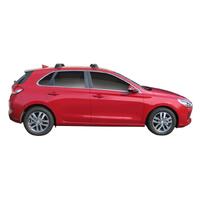 Prorack Black 2 Bar Aero Through Bar kit to suit Hyundai i30 N Steel Roof 5dr Hatch (2017 - Current)
