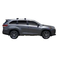 Prorack Black 2 Bar Aero Through Bar kit to suit Toyota Highlander GXL/Limited 5dr SUV (2014 - 5/2021)