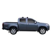 Prorack Silver 2 Bar Aero Through Bar kit to suit Isuzu D-Max LS-T Crew Cab 4dr Ute (2012 - 8/2020)