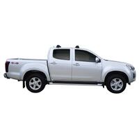 Prorack Silver 2 Bar Aero Through Bar kit to suit Isuzu D-Max LS-U/LS-M Crew Cab 4dr Ute (2012 - 9/2020)