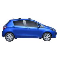 Prorack Silver 2 Bar Aero Through Bar kit to suit Toyota Yaris 5dr Hatch (2017 - 4/2020)