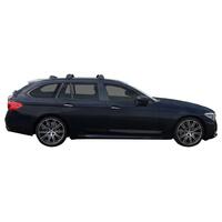 Prorack Silver 2 Bar Aero Flush Bar kit to suit BMW 5 Series G31 Touring 5dr Wagon (2017 - Current)