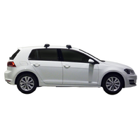 Prorack Silver 2 Bar Aero Through Bar kit to suit Volkswagen Golf MK7 &amp; 7.5 5dr Hatch (2012 - 2020)