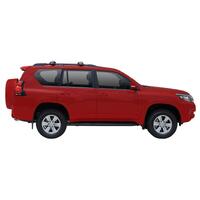 Prorack Silver 2 Bar Aero Flush Bar kit to suit Toyota Land Cruiser Prado 150 Series 5dr SUV (2009 - Current)