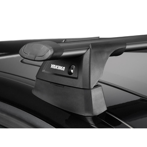 Yakima Black 2 Bar Aero Thru Bar Fixed Point Mount Crossbar Kit for Suzuki SX4 5dr Hatch (03/2007 - 2013)