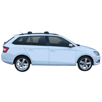 Prorack Black 2 Bar Aero Through Bar kit to suit Skoda Fabia Combi 5dr Wagon (2018 - Current)
