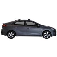 Prorack Silver 2 Bar Aero Flush Bar kit to suit Hyundai Ioniq 5dr Hatch (2/2019 - Current)