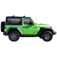 Prorack Silver 2 Bar Aero Through Bar kit to suit Jeep Wrangler JL 3dr SUV (5/2019 - Current)
