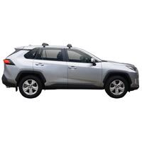 Prorack Silver 2 Bar Aero Flush Bar kit to suit Toyota Rav4 GX 5dr SUV (2019 - Current)
