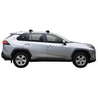 Prorack Silver 2 Bar Aero Through Bar kit to suit Toyota Rav4 GX 5dr SUV (2019 - Current)