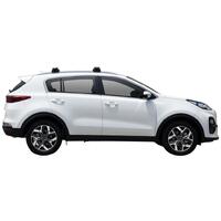 Prorack Black 2 Bar Aero Through Bar kit to suit Kia Sportage Steel Roof 5dr SUV (8/2018 - 9/2021)