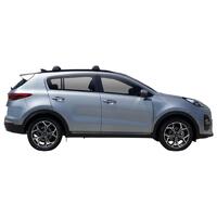 Prorack Black 2 Bar Aero Flush Bar kit to suit Kia Sportage Glass Roof 5dr SUV (2016 - 9/2021)